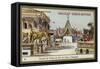 Entrance of the Palace of the King of Siam in Bangkok-null-Framed Stretched Canvas