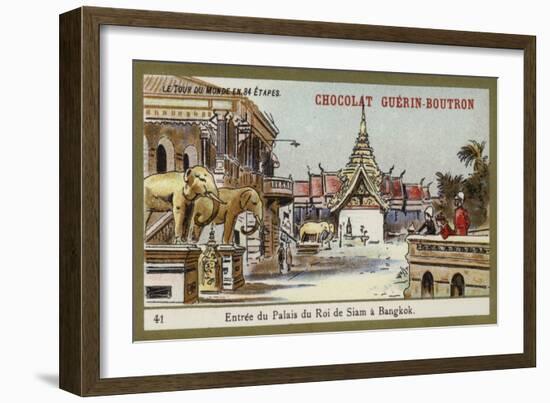 Entrance of the Palace of the King of Siam in Bangkok-null-Framed Giclee Print