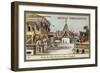 Entrance of the Palace of the King of Siam in Bangkok-null-Framed Giclee Print