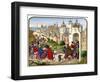 Entrance of the Queen Isabeau of Bavaria into Paris, C1500-Franz Kellerhoven-Framed Giclee Print