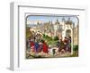 Entrance of the Queen Isabeau of Bavaria into Paris, C1500-Franz Kellerhoven-Framed Giclee Print