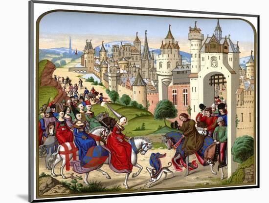 Entrance of the Queen Isabeau of Bavaria into Paris, C1500-Franz Kellerhoven-Mounted Giclee Print