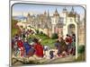 Entrance of the Queen Isabeau of Bavaria into Paris, C1500-Franz Kellerhoven-Mounted Giclee Print