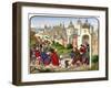 Entrance of the Queen Isabeau of Bavaria into Paris, C1500-Franz Kellerhoven-Framed Giclee Print