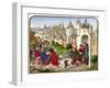 Entrance of the Queen Isabeau of Bavaria into Paris, C1500-Franz Kellerhoven-Framed Giclee Print