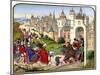 Entrance of the Queen Isabeau of Bavaria into Paris, C1500-Franz Kellerhoven-Mounted Giclee Print