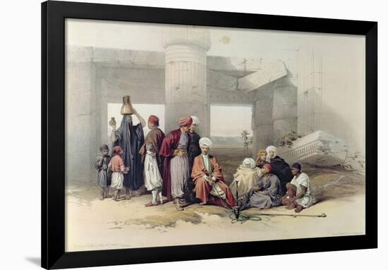 Entrance of the Temple of Amus II at Goorha, Thebes, from Egypt and Nubia, Vol.1-David Roberts-Framed Giclee Print