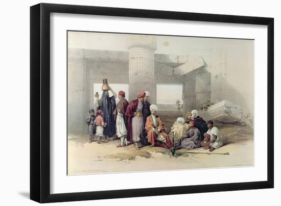 Entrance of the Temple of Amus II at Goorha, Thebes, from Egypt and Nubia, Vol.1-David Roberts-Framed Giclee Print