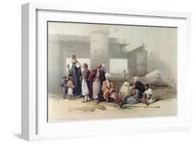 Entrance of the Temple of Amus II at Goorha, Thebes, from Egypt and Nubia, Vol.1-David Roberts-Framed Giclee Print