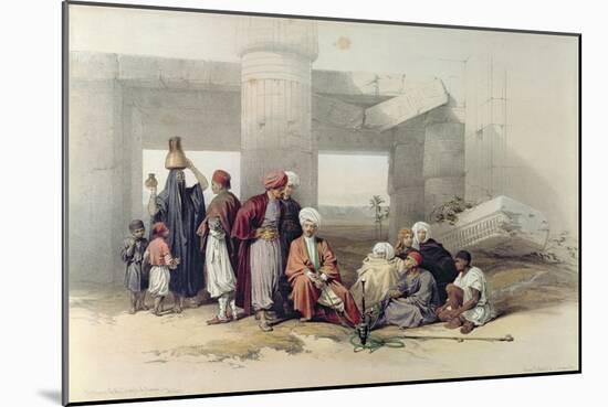 Entrance of the Temple of Amus II at Goorha, Thebes, from Egypt and Nubia, Vol.1-David Roberts-Mounted Giclee Print