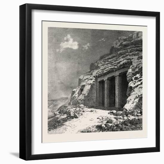 Entrance of the Tomb at Beni Hasan, Egypt, 1879-null-Framed Giclee Print