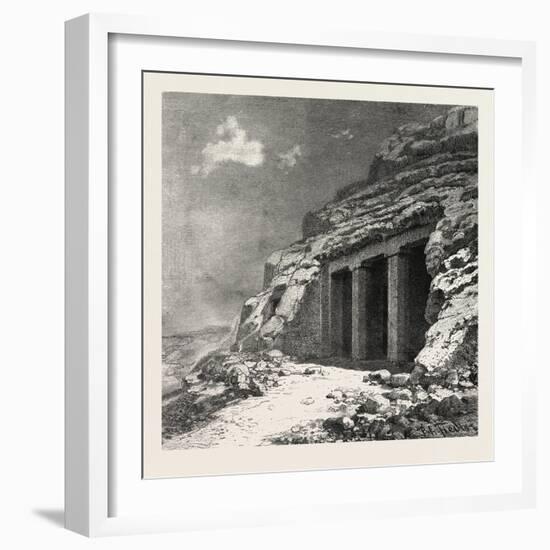 Entrance of the Tomb at Beni Hasan, Egypt, 1879-null-Framed Giclee Print