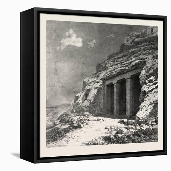 Entrance of the Tomb at Beni Hasan, Egypt, 1879-null-Framed Stretched Canvas