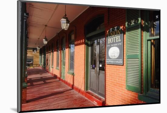 Entrance of the Union Hotel, Flamington, NJ-George Oze-Mounted Photographic Print