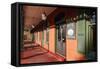 Entrance of the Union Hotel, Flamington, NJ-George Oze-Framed Stretched Canvas