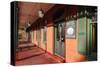 Entrance of the Union Hotel, Flamington, NJ-George Oze-Stretched Canvas