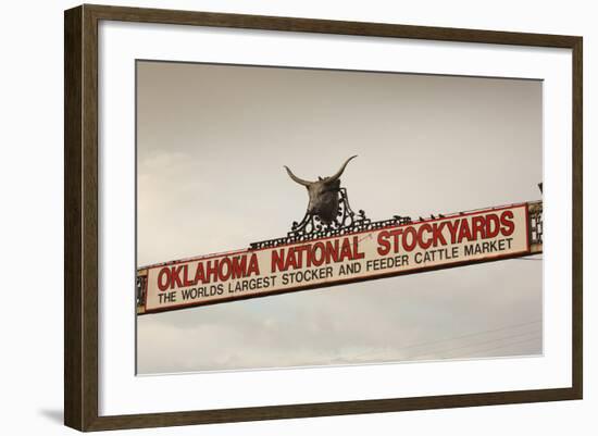 Entrance, Oklahoma National Stockyards, Oklahoma City, Oklahoma, USA-Walter Bibikow-Framed Photographic Print