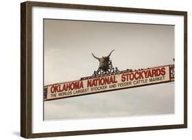 Entrance, Oklahoma National Stockyards, Oklahoma City, Oklahoma, USA-Walter Bibikow-Framed Photographic Print