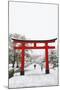 Entrance path to Fushimi Inari Shrine in winter, Kyoto, Japan, Asia-Damien Douxchamps-Mounted Photographic Print