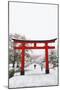 Entrance path to Fushimi Inari Shrine in winter, Kyoto, Japan, Asia-Damien Douxchamps-Mounted Photographic Print