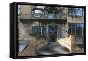 Entrance Steps to the Glasgow School of Art, Glasgow, Scotland, United Kingdom-null-Framed Stretched Canvas