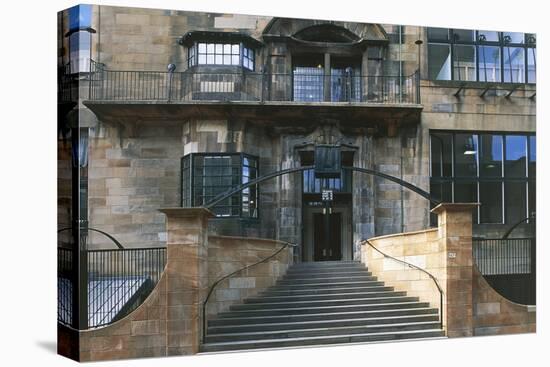 Entrance Steps to the Glasgow School of Art, Glasgow, Scotland, United Kingdom-null-Stretched Canvas