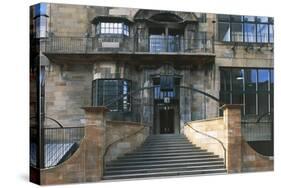 Entrance Steps to the Glasgow School of Art, Glasgow, Scotland, United Kingdom-null-Stretched Canvas