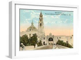 Entrance to 1915 Exposition Grounds, San Diego, California-null-Framed Art Print