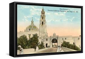 Entrance to 1915 Exposition Grounds, San Diego, California-null-Framed Stretched Canvas