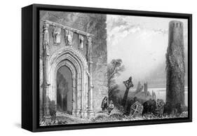 Entrance to a Temple, Clonmacnoise, Ireland, 19th Century-R Brandard-Framed Stretched Canvas