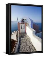 Entrance to a Typical Village House in Oia, Santorini (Thira), Cyclades Islands, Greece-Gavin Hellier-Framed Stretched Canvas