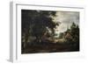 Entrance to a Village-Meindert Hobbema-Framed Art Print