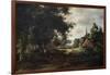 Entrance to a Village-Meindert Hobbema-Framed Art Print