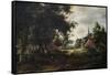 Entrance to a Village-Meindert Hobbema-Framed Stretched Canvas