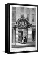 Entrance to Barber Surgeons' Hall, City of London, 1830-John Greig-Framed Stretched Canvas