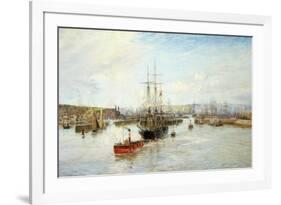 Entrance to Barry Dock, South Wales, 1897-William Lionel Wyllie-Framed Giclee Print