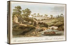 Entrance to Blisworth Tunnel, Grand Junction Canal, Northamptonshire, 1819. Artist: John Hassell-John Hassell-Stretched Canvas