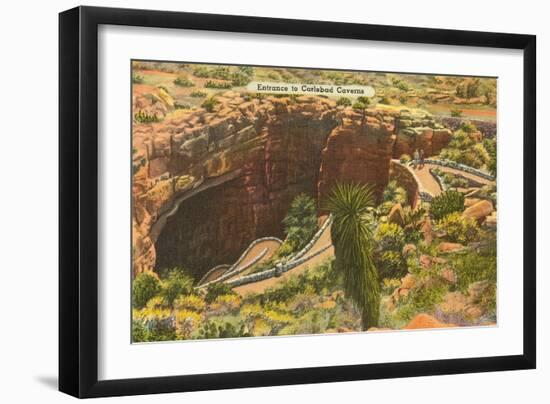 Entrance to Carlsbad Caverns, New Mexico-null-Framed Art Print