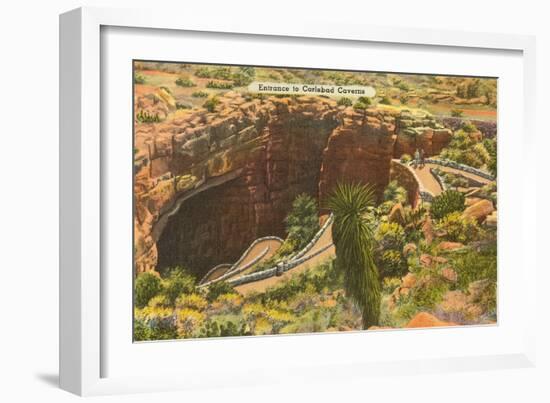 Entrance to Carlsbad Caverns, New Mexico-null-Framed Art Print