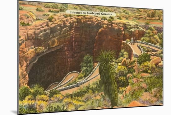 Entrance to Carlsbad Caverns, New Mexico-null-Mounted Art Print