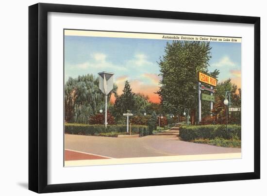 Entrance to Cedar Point, Lake Erie, Ohio-null-Framed Art Print