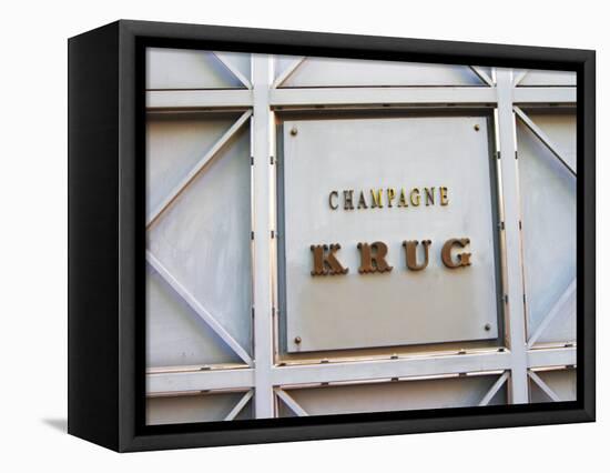 Entrance to Champagne Krug, Reims, Champagne, Marne, Ardennes, France-Per Karlsson-Framed Stretched Canvas