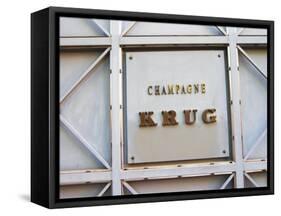 Entrance to Champagne Krug, Reims, Champagne, Marne, Ardennes, France-Per Karlsson-Framed Stretched Canvas