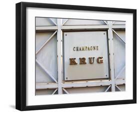 Entrance to Champagne Krug, Reims, Champagne, Marne, Ardennes, France-Per Karlsson-Framed Premium Photographic Print