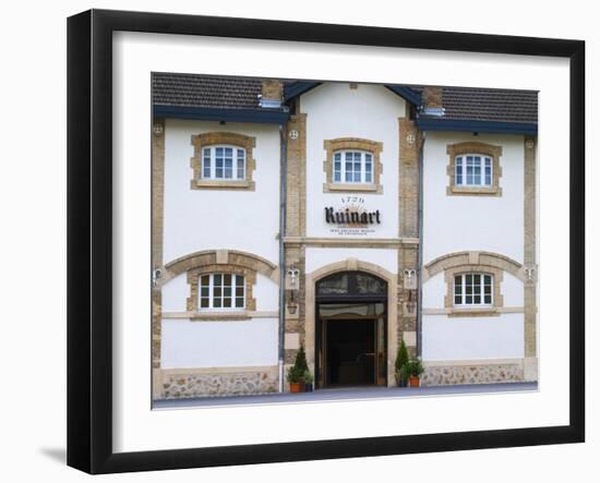 Entrance to Champagne Ruinart and Facade of Winery Building, Reims, Marne, France-Per Karlsson-Framed Premium Photographic Print