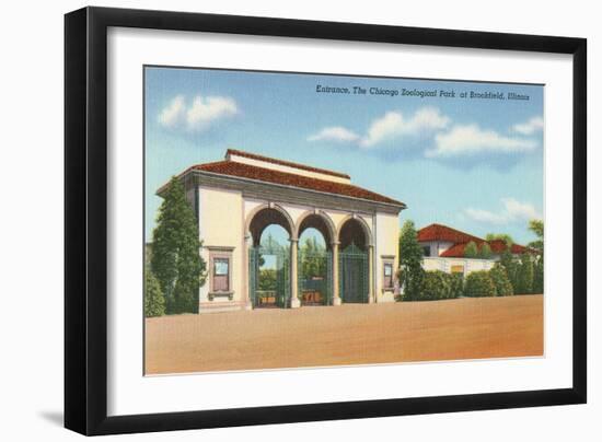 Entrance to Chicago Zoo-null-Framed Art Print