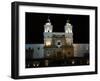 Entrance to Convento de San Francisco at night, Plaza De San Francisco, Quito, Ecuador-null-Framed Photographic Print