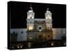 Entrance to Convento de San Francisco at night, Plaza De San Francisco, Quito, Ecuador-null-Stretched Canvas