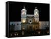 Entrance to Convento de San Francisco at night, Plaza De San Francisco, Quito, Ecuador-null-Framed Stretched Canvas