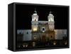 Entrance to Convento de San Francisco at night, Plaza De San Francisco, Quito, Ecuador-null-Framed Stretched Canvas